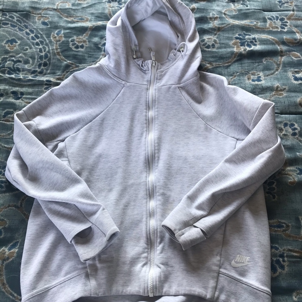 White Nike zip up